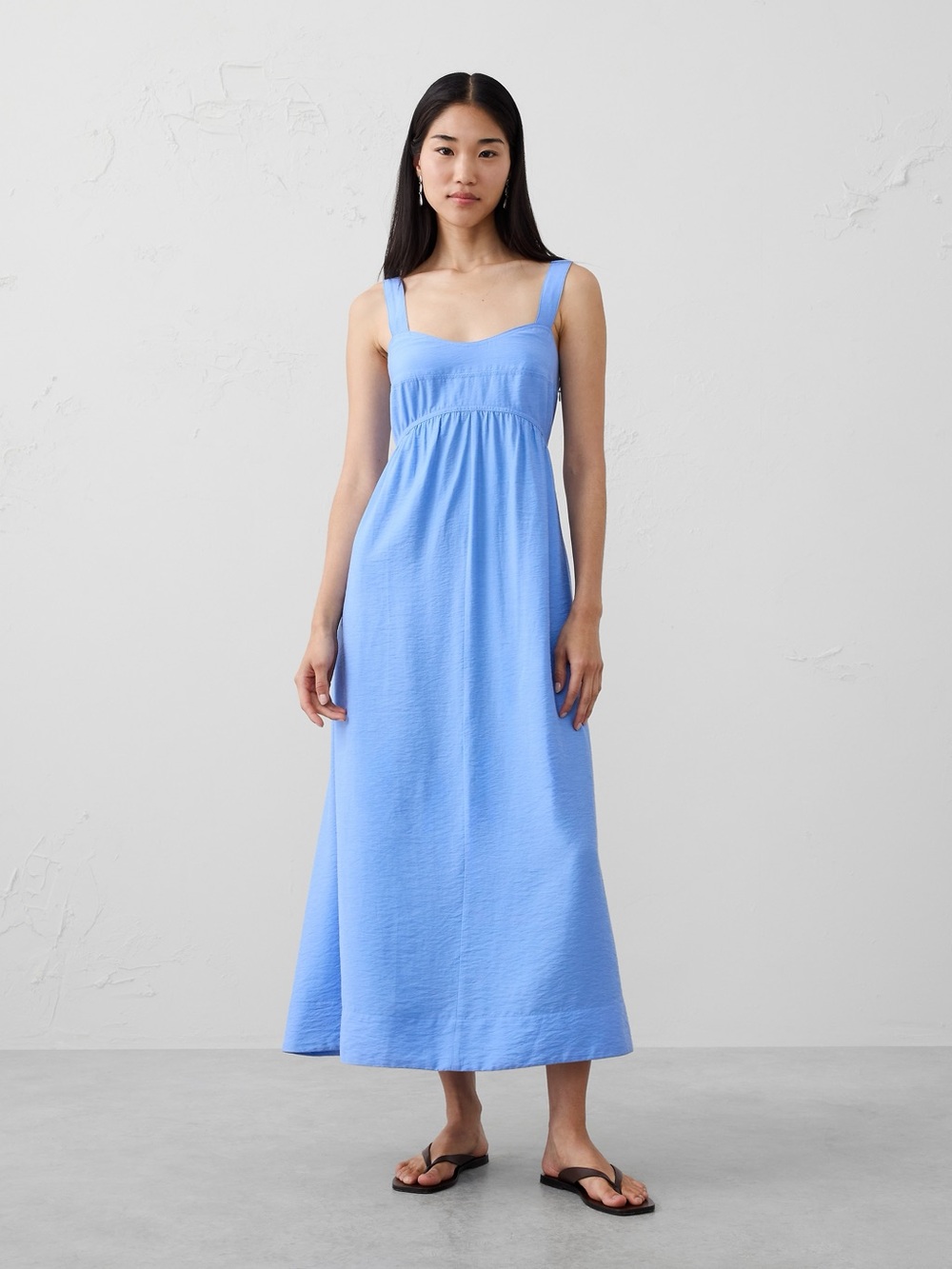Banana Republic Sky Blue Maxi Dress with Square Neck